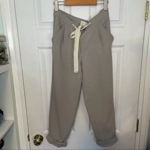ARITZIA Wilfred Allant Pant Taupe Tie Waist
